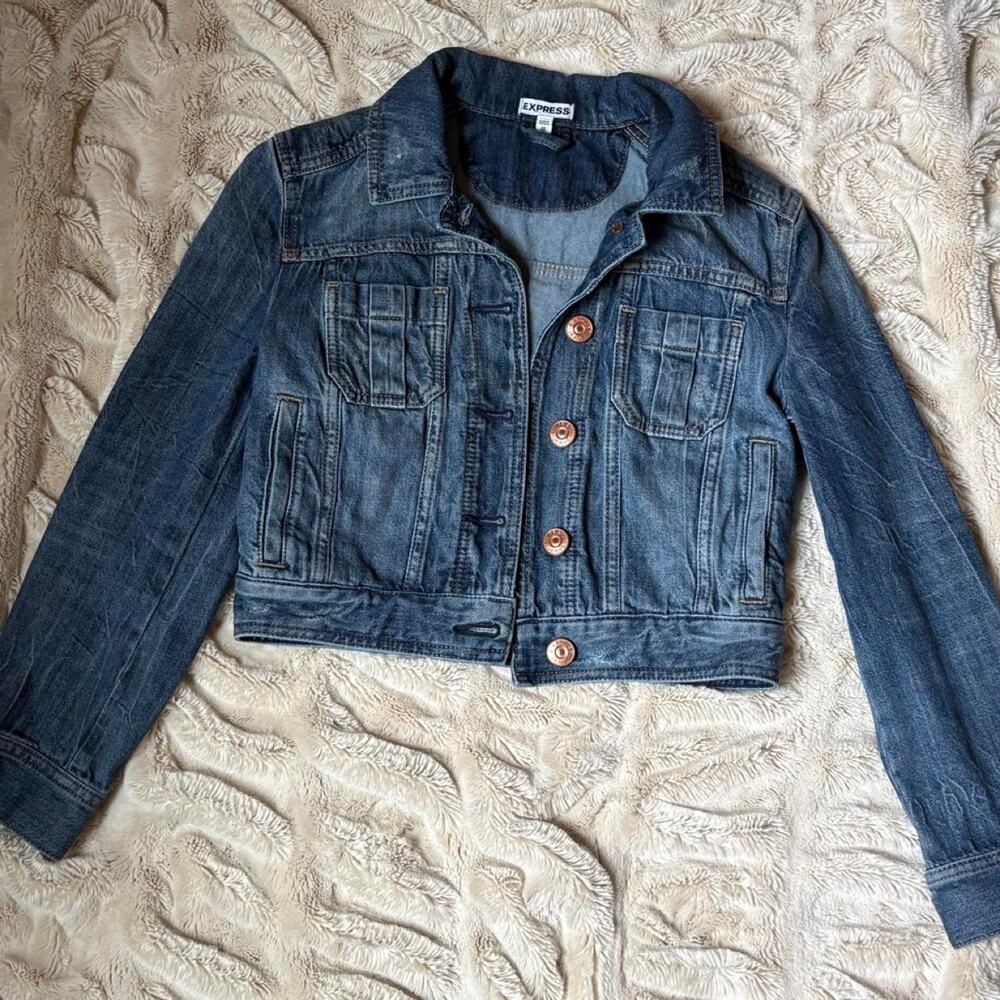 Y2K / Retro Vibe Express Cropped Denim Jacket size xs